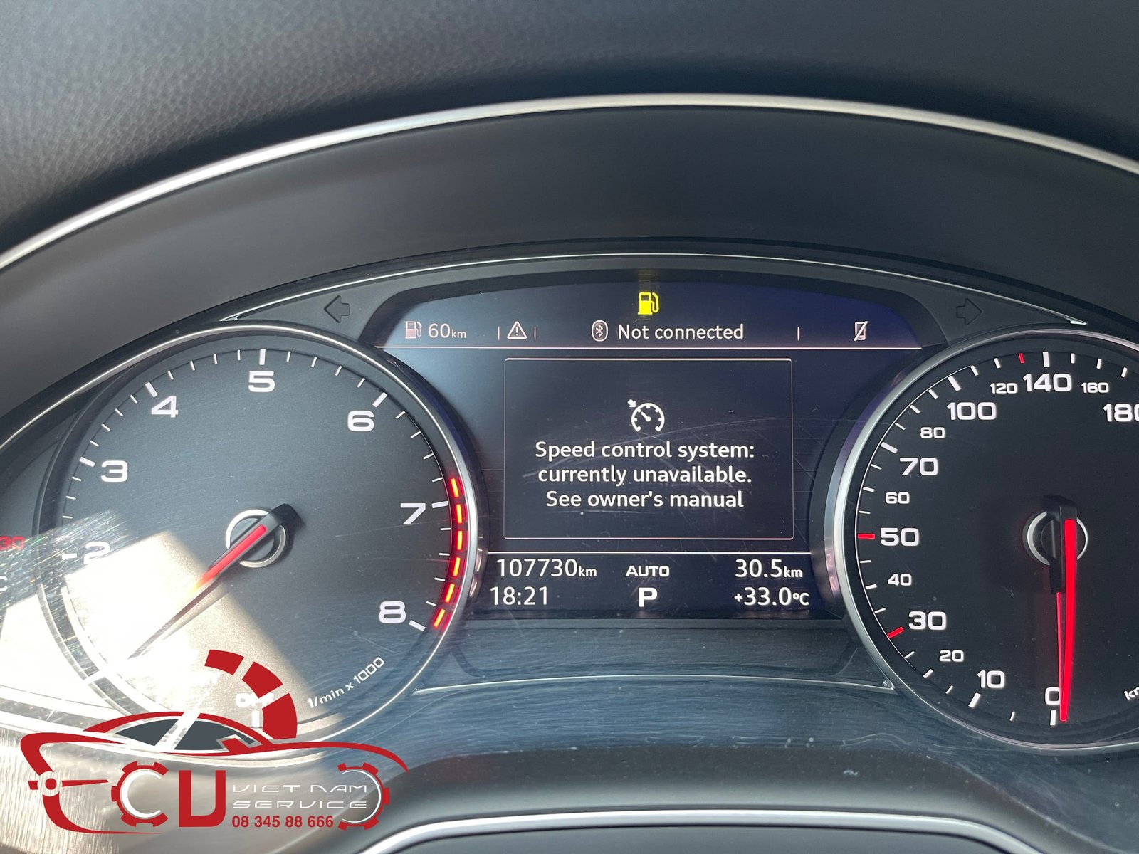 GARAGE VES - SỬA LỖI MẤT CRUISE CONTROL TRÊN XE AUDI 1 GARAGE VES - SỬA LỖI MẤT CRUISE CONTROL TRÊN XE AUDI