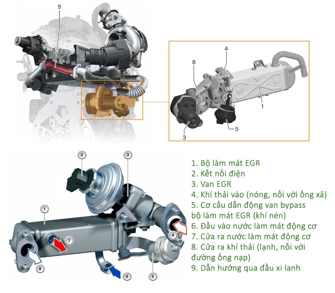 CÁC THÀNH PHẦN VAN TUẦN HOÀN KHÍ THẢI - EGR