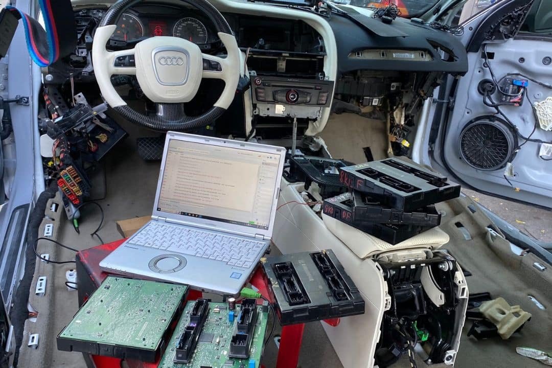 sửa chữa thước lái điện xe audi