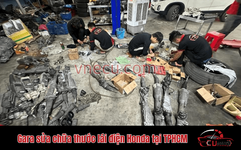 Cân chỉnh thước lái xe Honda bằng thước kéo