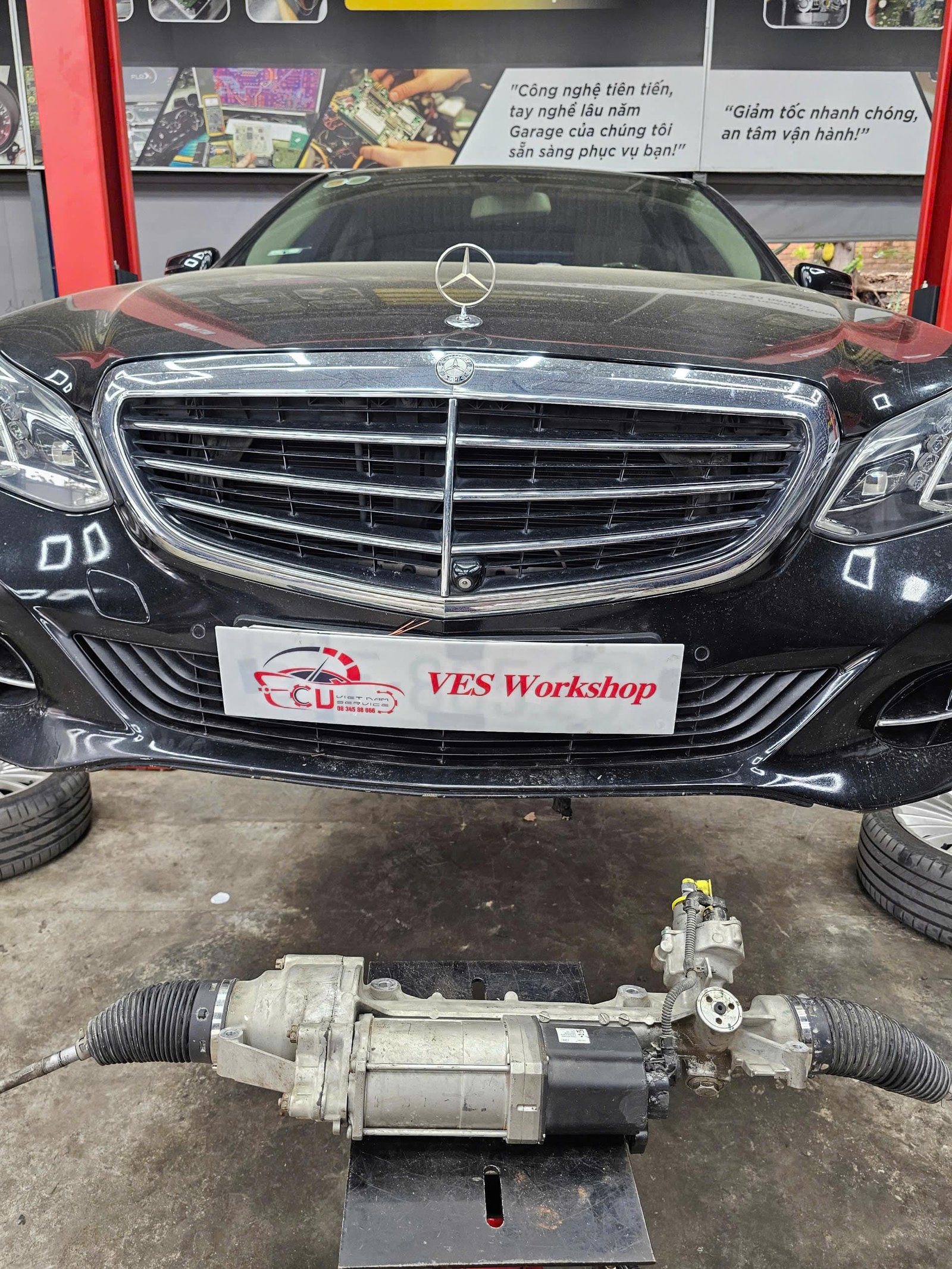 sửa chữa thước lái mercedes-benz E400